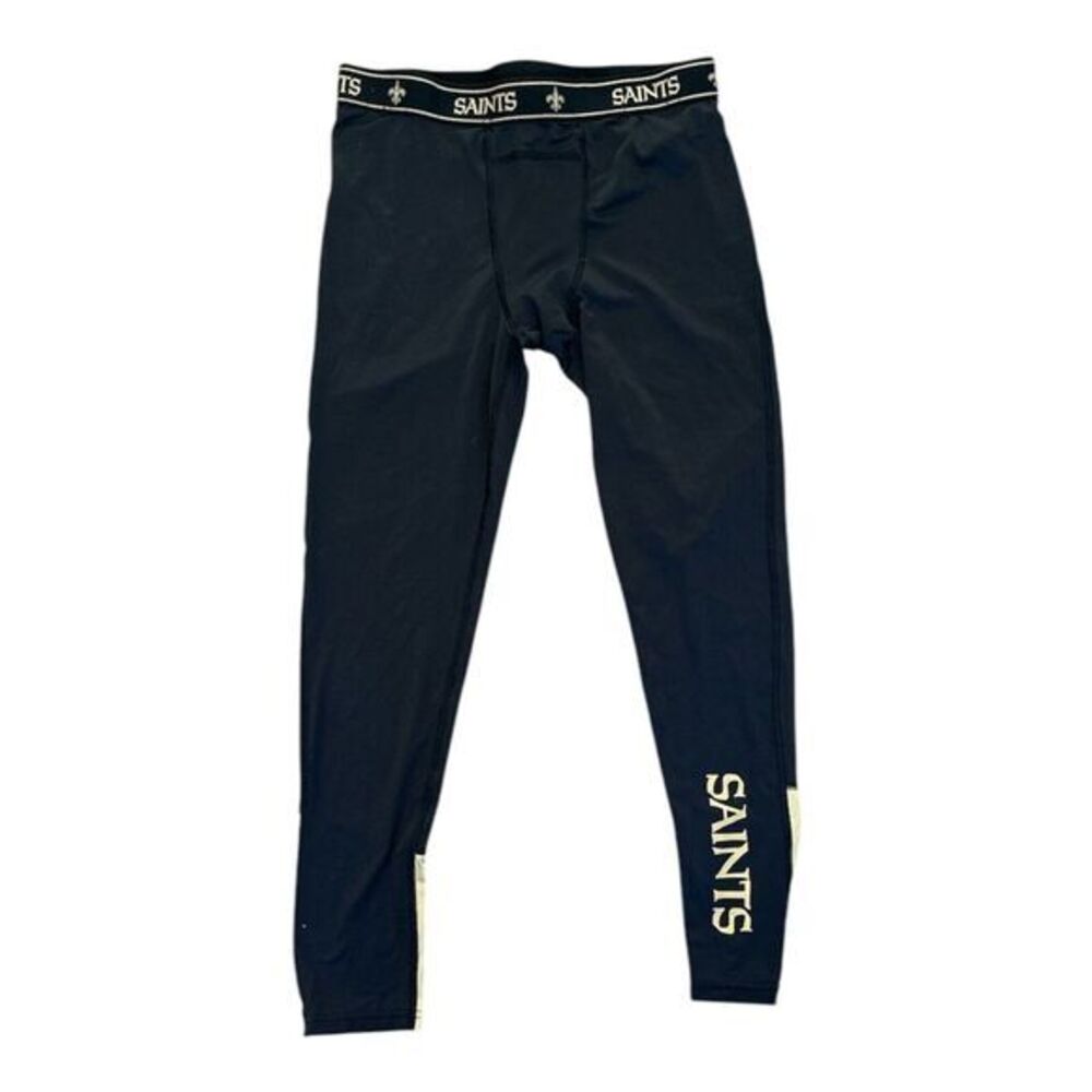 GUC NFL Kid's New Orleans Saints Football Training Tights Leggings Size: XL‎